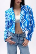 Desenli Crop Ceket resmi